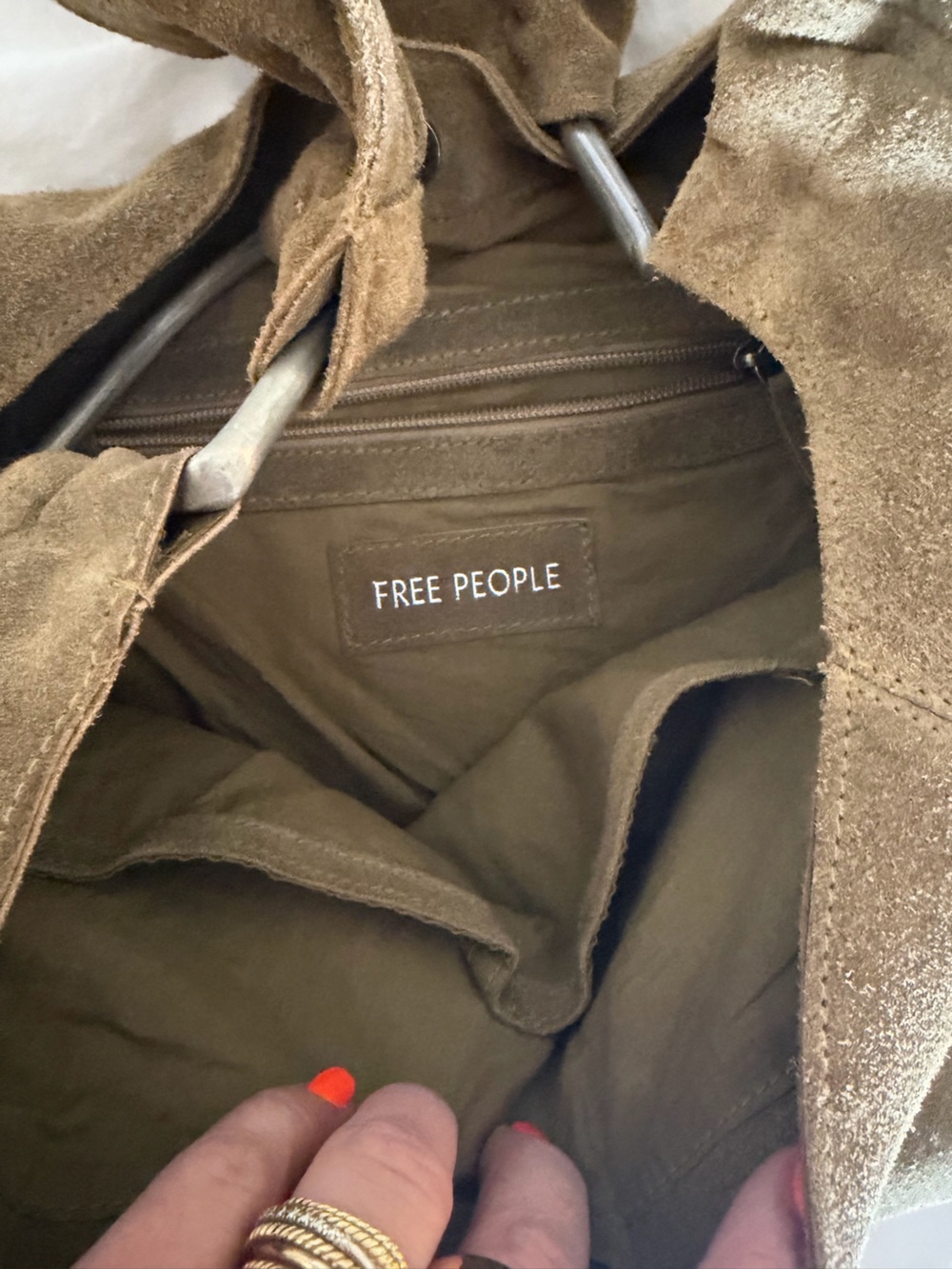 Free people- Bobbi Slouch Suede Tote - Picture 3 of 5